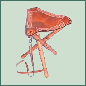 BANQUILLO CAZA PIEL BECERRO 50CM